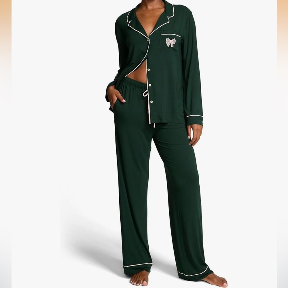 Victoria’s Secret SoSoft Modal Bow Long Pajama Set